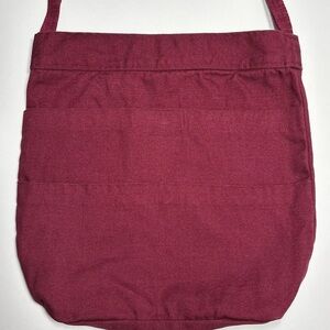 Granny Jo Rear Hanging Wheelchair Bag, burgundy canvas cotton. OS